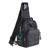 Mochila Tactica De Hombro Cruzado - G4free - Negro