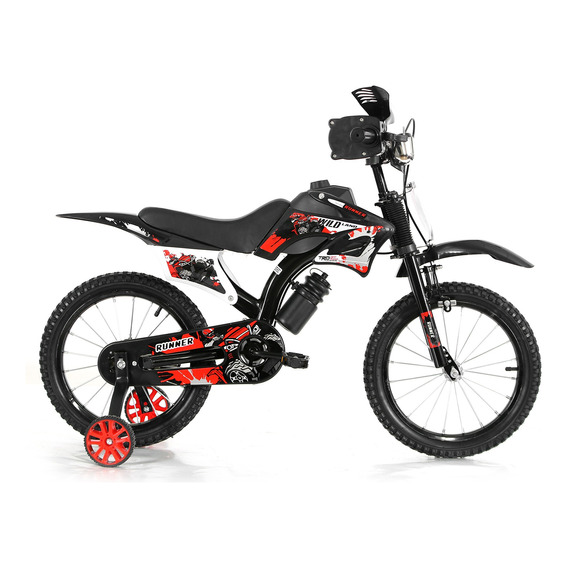 Bicicleta Infantil Bici Moto 16r,con Ruedas Auxiliares