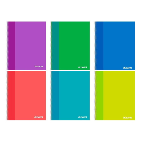 Cuaderno Universitario Husares Con Espiral 80 Hojas A4 Color Multicolor