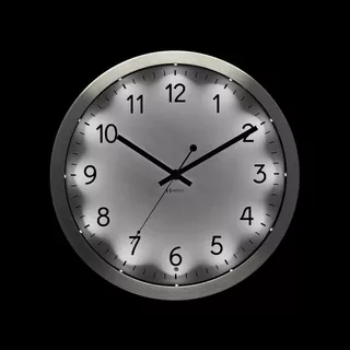 Relógio Parede Led Noturno Herweg 6732 Aluminio Liga Escuro Cor Do Fundo Branco
