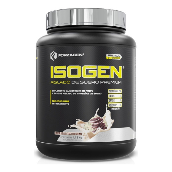 Forzagen Proteína Isogen 2,5 Lb | 100% Whey Isolate Sabor Galletas con Crema