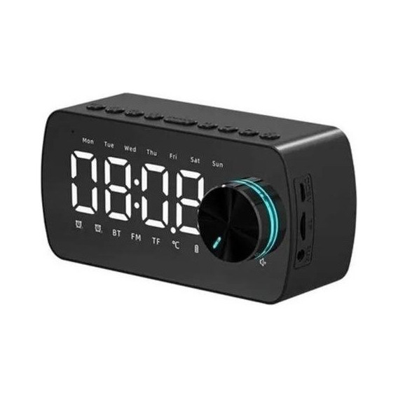 Radio Reloj Digital Led Recargable Alarma Bluetooth Fm Usb 