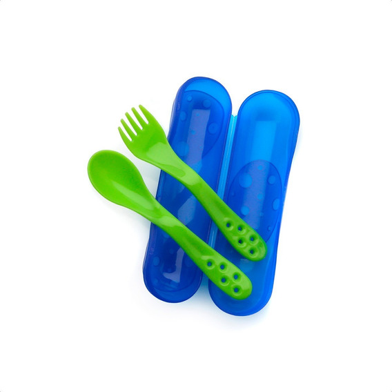 Set Tenedor + Cuchara Con Estuche Para Bebé- Baby Innovation