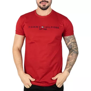 Camiseta Tommy Hilfiger Masculina Slim Gola Redonda 1985