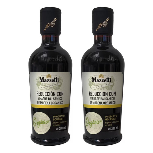 Vinagre Balsámico De Modena Orgánico Mazzetti 2 De 380ml