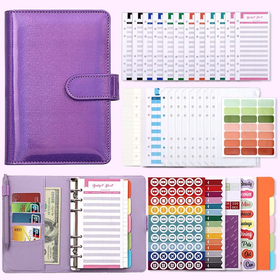 Bolsa De Carpeta Con Cremallera Carpeta Planner A6 79pcs