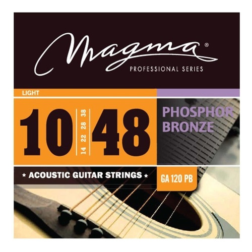 Encordado Magma Ga120pb Bronce Fosforado 010 048 G Acustica