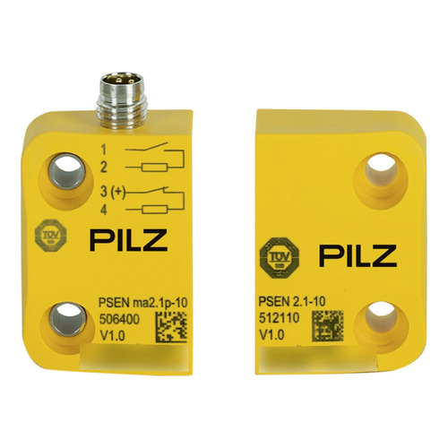 Interruptor De Seguridad Magnetico 506400+512110 Pilz 506405 Color Amarillo