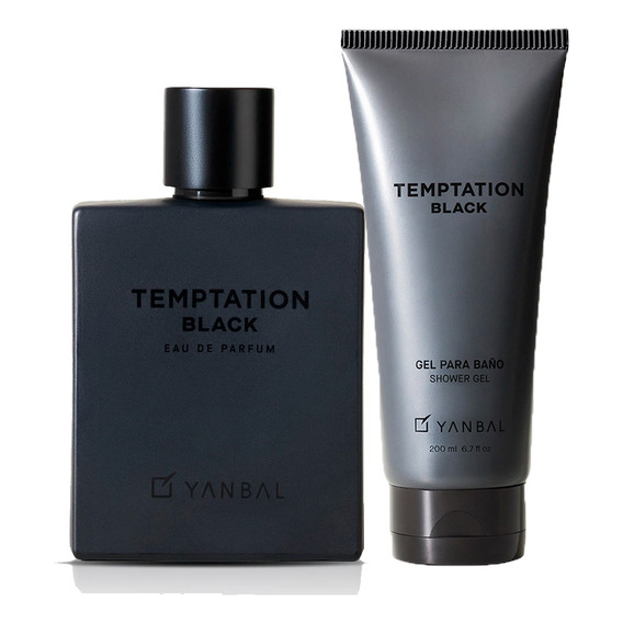 Temptation Black Perfume De Hombre Con Gel De Baño