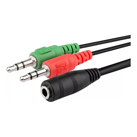  Cable Adaptador Audio 3.5mm Para Mic Auri Ps4 Pc Consolas