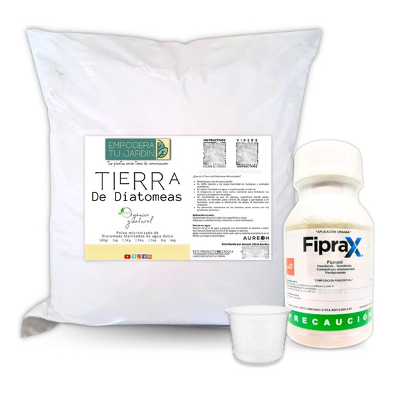 Kit Diatomeas Fiprax Insecticida Veneno Chinches Cucarachas