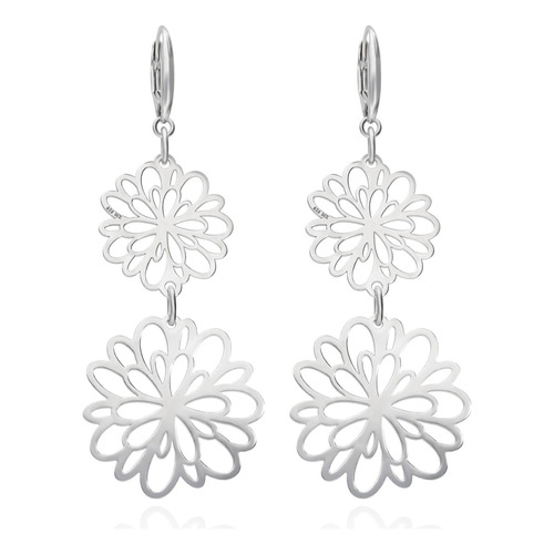 Anamora Aretes Mujer Plata 925 Cempasuchil Dobles