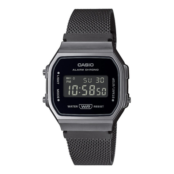 Reloj Casio Vintage A168wemb-1b Unisex Original E-watch Color de la correa Negro Color del bisel Gris oscuro Color del fondo Negro