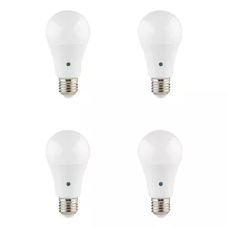 4 Focos Led Con Fotocelda Estevez 9w Luz Fría / Cálida E26