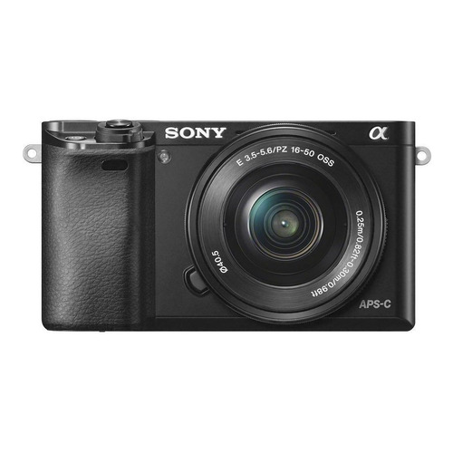  Sony Kit Alpha 6000 16-50mm OSS ILCE-6000L sin espejo color  negro