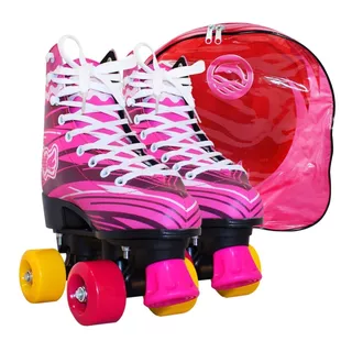 Patines 4 Ruedas Bolso Artístico, Tienda Dophin Talles 32 Al 40, Envió Gratis Full 24-48 Hs A Caba Y Bs As Tipo Soy Luna