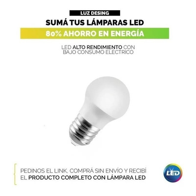 Plafon 4 Luces Tulip 3d Blanco Deco Moderno Apto Led Lmp