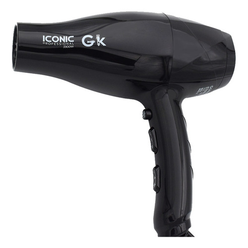 Secador Profesional Para Cabello Iconic 3.900w Gonka Color Negro 110v