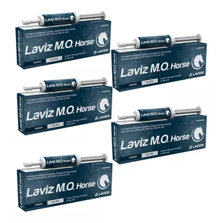 Kit 05cx Laviz Mo Horse 2x40g Lavizoo Vitaminas P/ Cavalos