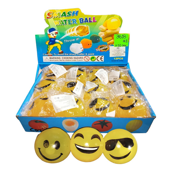 Pelota Pegajosa Emoji 12 Und Sorpresas Piñatas Juguete Niños