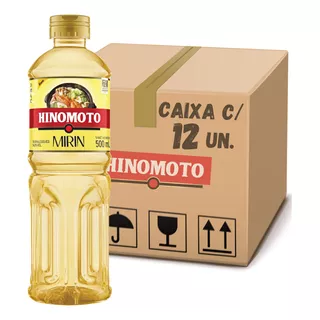 Sake Mirin Culinário Japonês Hinomoto Cx Com 12 Un De 500ml