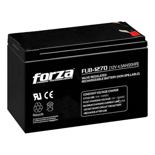 Batería Recargable 12v/7ah Forza Fub-1270 Para Ups / Alarmas