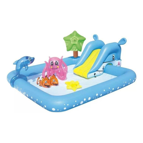 Piscina Tobogán Animales Con Juegos Bestway Hts Hts