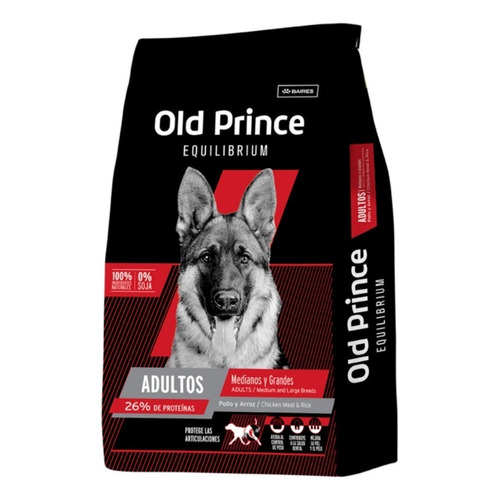 Alimento Old Prince Equilibrium Equilibrium para perro adulto para perro adulto de raza mediana y grande sabor pollo y arroz en bolsa de 15 kg