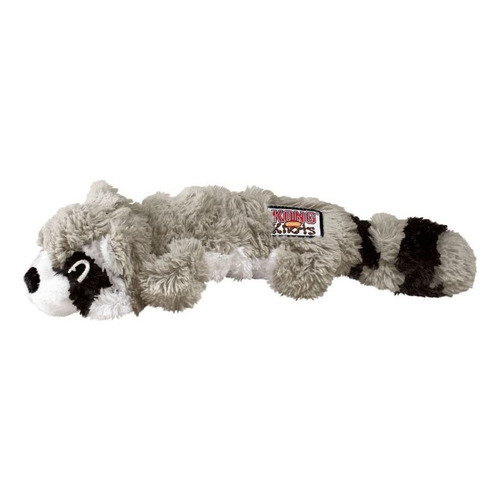 Kong Peluche Scrunch Knots Racoon M/l Juguete Perro- Color Gris Diseño Mapache