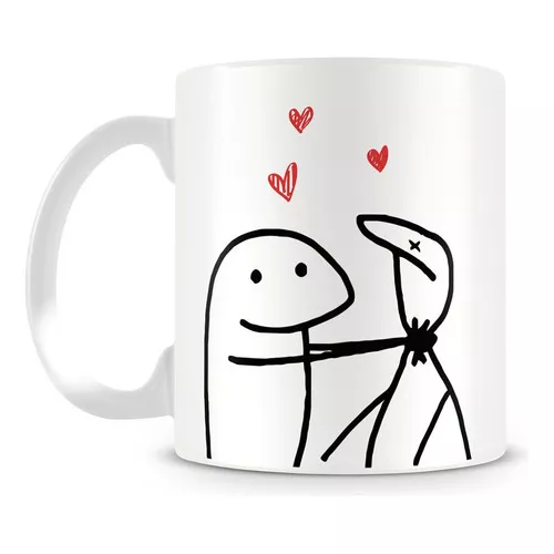 Caneca Flork Meme Boneco Palito Não Tenho Que Passar Boa Impressão