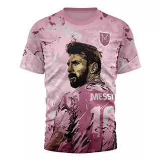 Camiseta Futbol Kapho Messi Pink Miami 2023 Niños