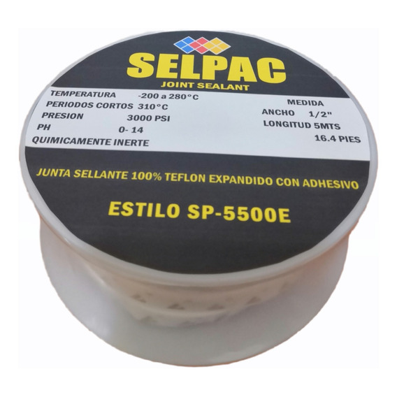 Joint Sealant Junta Sellante Teflon Expandido 1/2  X 5 Mts