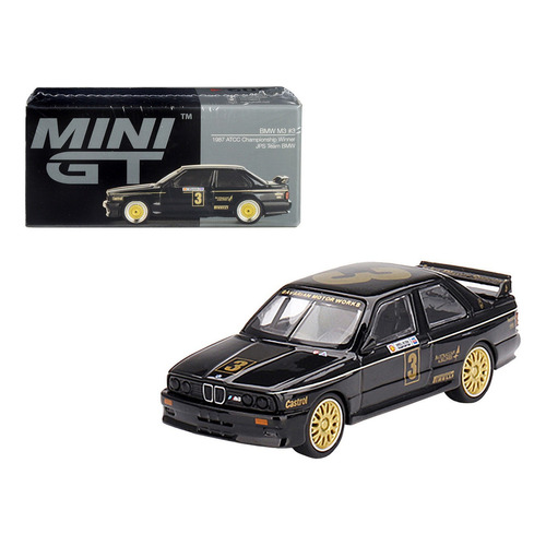 Mini Gt Bmw M3 #3 1987 Atcc Winner John Player Special #608 Color Negro