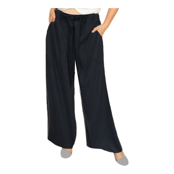 Pantalón Palazo Mujer Lanilla Abrigdo Grande 4xl Mythos