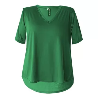 Remera Mujer Semi Evase Escote V Talles Grandes Vero Mythos