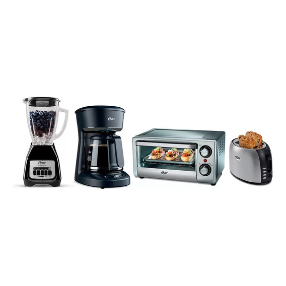 Combo Oster Licuadora + Horno + Cafetera + Tostador A Msi