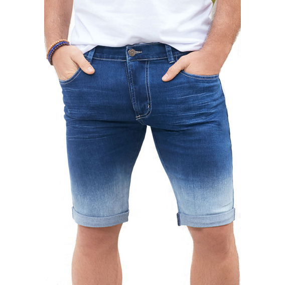 Bermuda Para Hombre Azul Medio Mp