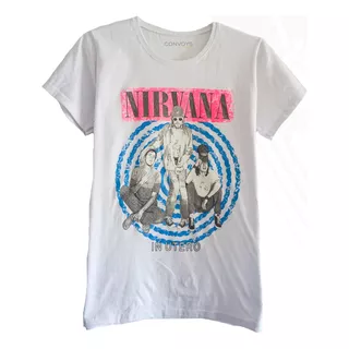 Remera Nirvana Band In Utero - Convoys Rock Mujer