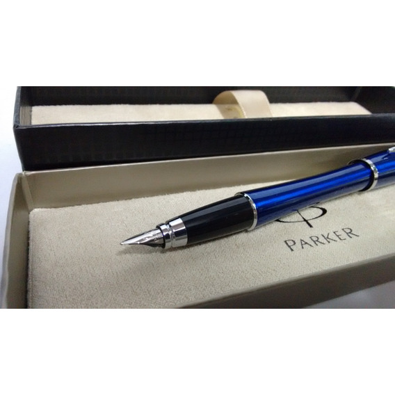 Pluma Estilográfica Parker Urban City Blue Color De La Tinta Azul Color Del Exterior Azul