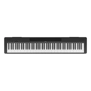 Piano Digital Eléctrico Yamaha P-145 Con Pedal De Sustain P145, Color Negro, 110 V