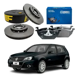  Kit Disco Pastilha Dianteiro Golf 1.6 2007 A 2014