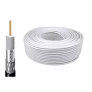 Cable Coaxil Rg6 - Premium, Baja Perdida - Rollo De 100 M