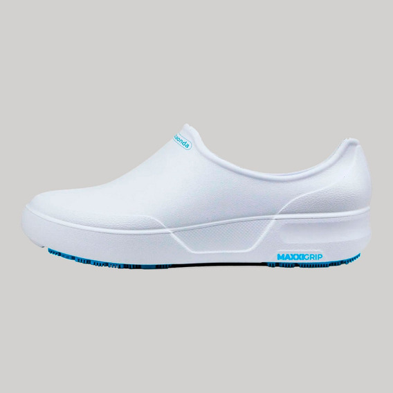 Zapato Zueco De Goma Anti Deslizante Blanco Maxxi