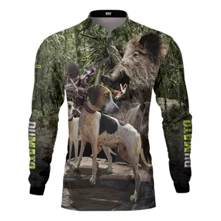 Camisa De Caça Brk Caçador Du Mato Javali Foxhound Uv50+
