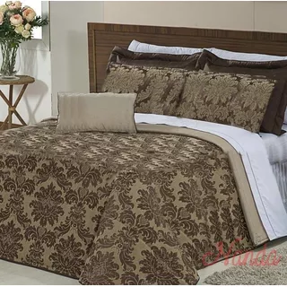 Cobre Leito Jacquard Queen 5 Peças Tecido Grosso