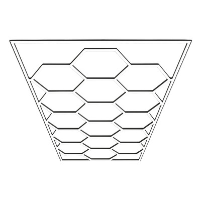 Kit Paneles Led Hexagonal Garage Zt1028 Luz Desing Transparente