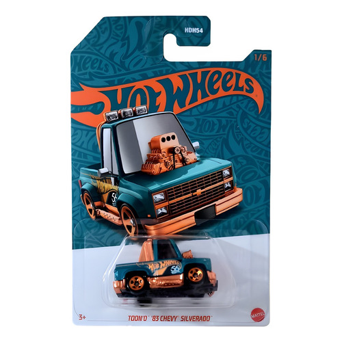Toon'd 83 Chevy Silverado Aniversario 56 1/6 Hot Wheels Color Metal