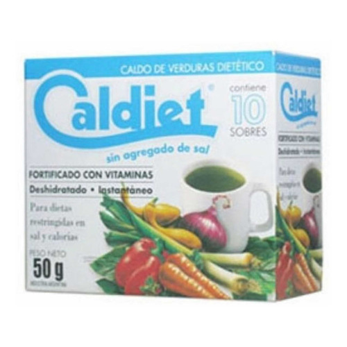 Caldo De Verdura Sin Sal Caldiet X 10 Sobres