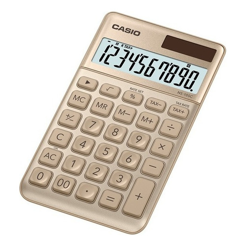 Calculadora Casio Escritorio Dorada Ns-10sc-gd Color Dorado