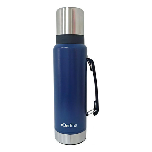 Termo Berlina Con Pico Cebador Y Asa 1.2l Acero Inox. Color Azul